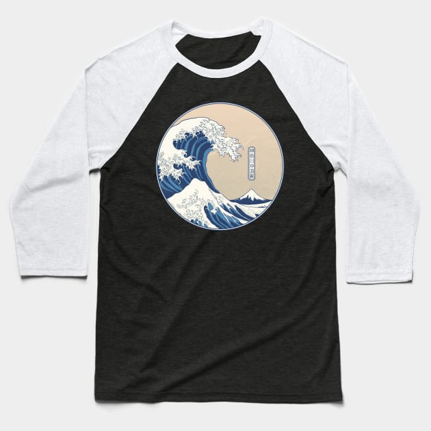 Great Wave Baseball T-Shirt by FanFreak